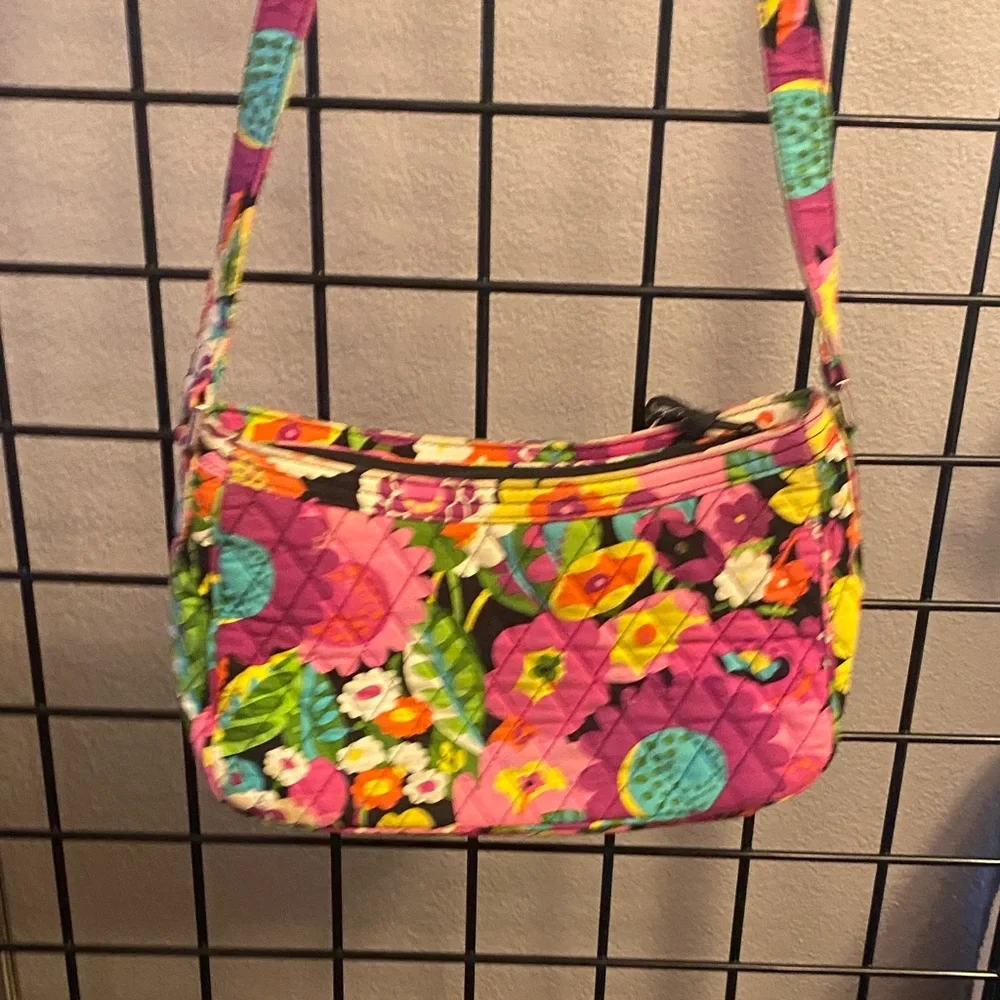 Vera Bradley Pink and Yellow Floral Crossbody Bag